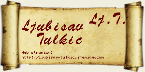 Ljubisav Tulkić vizit kartica